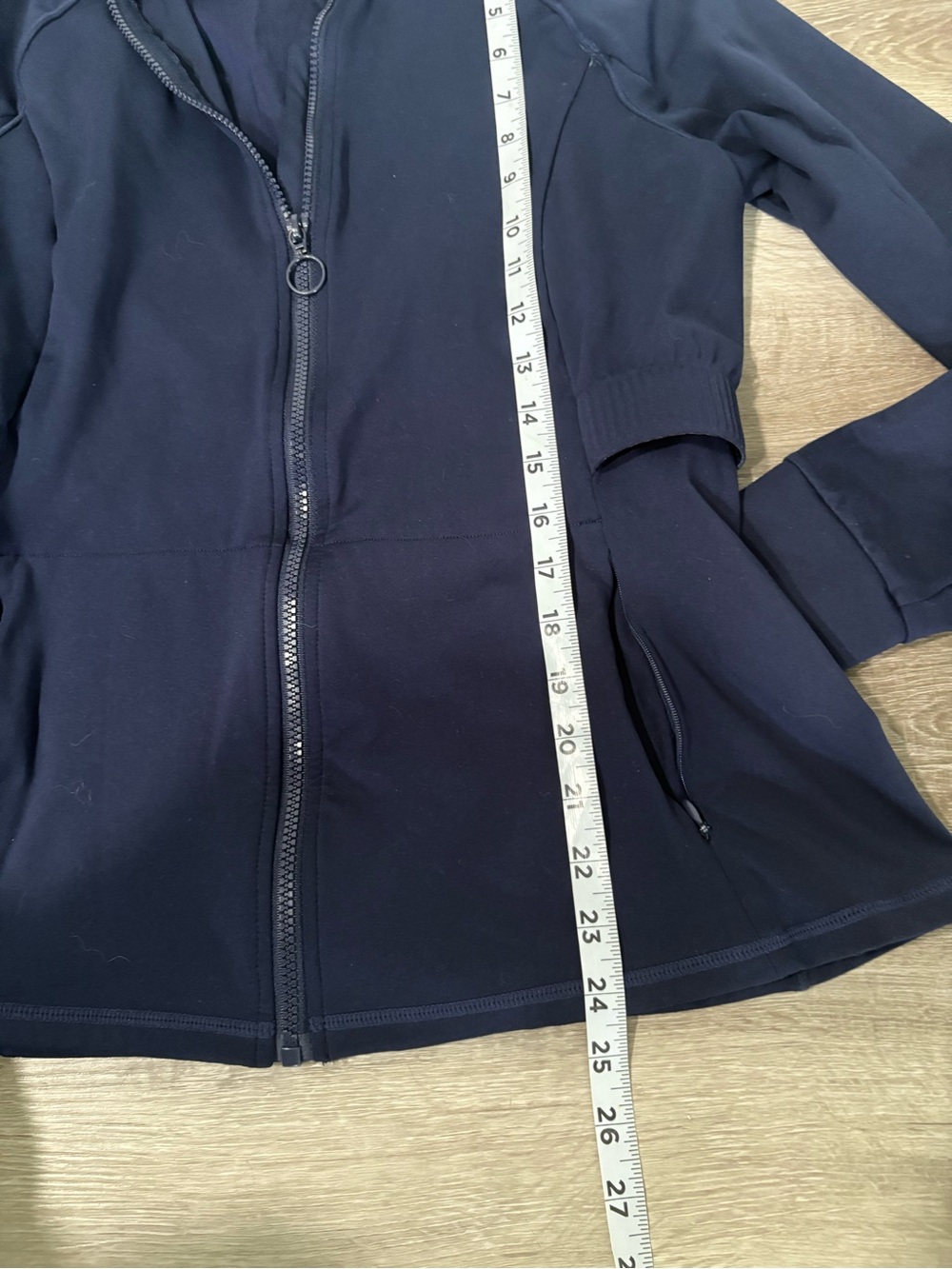 Fabletics Women's Navy Zip-Up Active Jacket - Picture 6 of 7